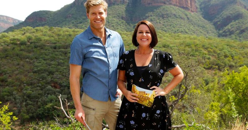 Julia Morris and Chris Brown in the I'm A Celebrity Australia jungle