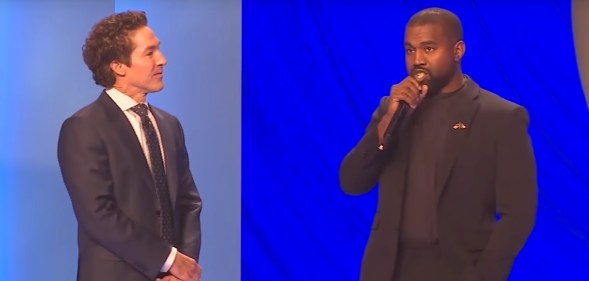 Kanye West appeared alongside the pastor at Lakewood Church