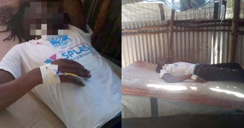 A trans refugee in the Kakuma Refugee Camp was brutally battered by a group of 'homophobic' persons' today. (Supplied)