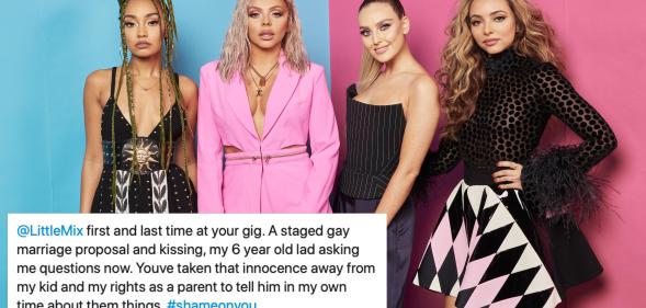 A former Little Mix fan was left outraged when a gay couple got engaged at a gig. (Gareth Cattermole/MTV 2018/Getty Images for MTV)