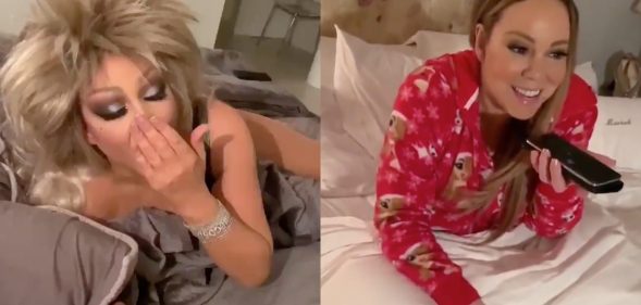 Mariah Carey, from Halloween to Christmas in one minute