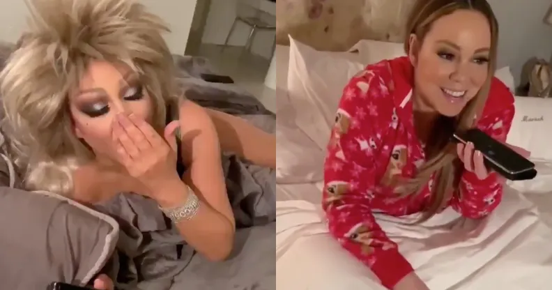 Mariah Carey, from Halloween to Christmas in one minute