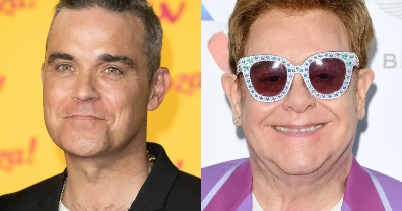 Robbie Williams and Elton John.