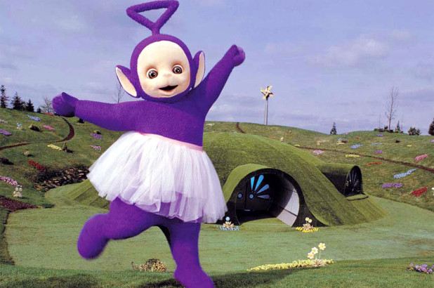 Teletubbies star Tinky Winky wearing a tutu. The and Masterchef star has long faced gay rumours during his 25 years on screen.