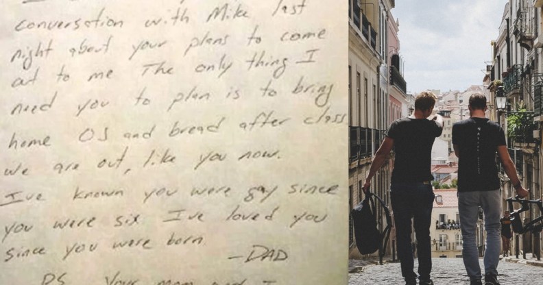 Dad writes son heartwarming letter after he overhears that he is thinking of coming out