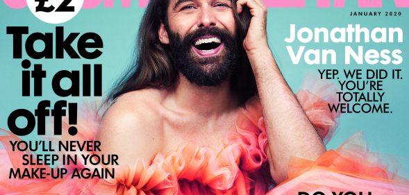 Jonathan Van Ness on the cover of the January 2020 issue of Cosmopolitan UK