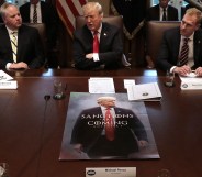 US pesident Donald Trump (C) leads a meeting of his Cabinet, including then-Interior Secretary David Bernhardt (L. (Chip Somodevilla/Getty Images)
