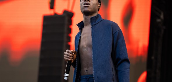 J Hus performs on stage during Wireless Festival 2019 on July 7, 2019 in London, England.