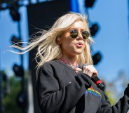 Musician Slayyyter performs on stage at San Diego Pride Festival 2019 on July 14, 2019 in San Diego, California. (Daniel Knighton/Getty Images)