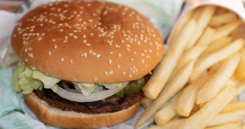 Burger King's vegan Impossible Whopper burger. (Yichuan Cao/NurPhoto via Getty Images)