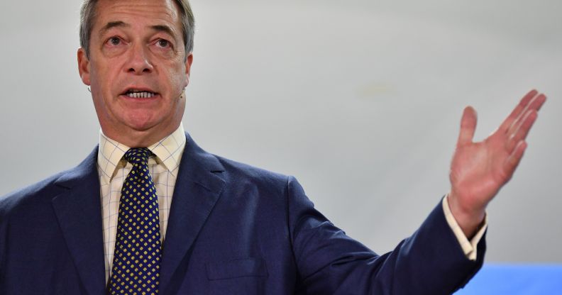 Brexit Party leader Nigel Farage