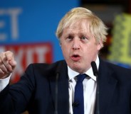 Boris Johnson pointing