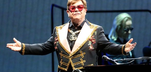 Elton John performing in Perth
