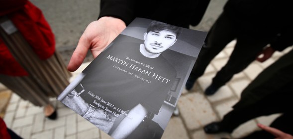The family of Martyn Hett, one of the victims of a deadly terror attack in Manchester, England, have campaigned for tighter legislation around venue security, dubbed Martyn's law. (Dave Thompson/Getty Images)