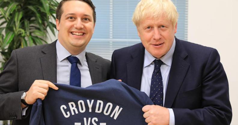 Mario Creatura, pictured with Boris Johnson, had denied responsibility for the cartoon