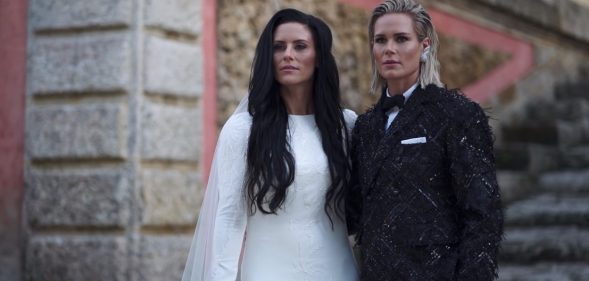 Ashlyn Harris and Ali Krieger