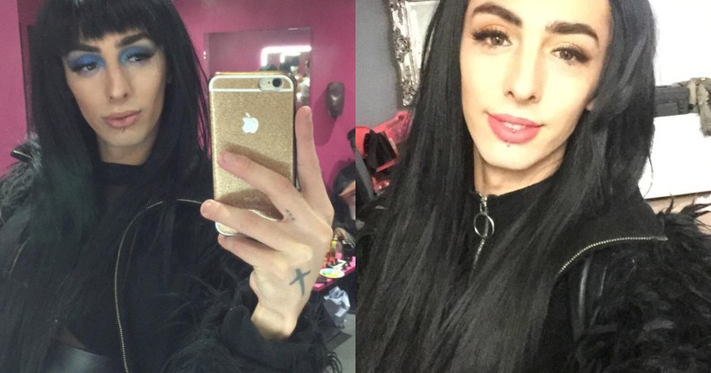 Connor Wilson was left in tears after her pals told her to come 'without the dress and wig' to a party. (Facebook)