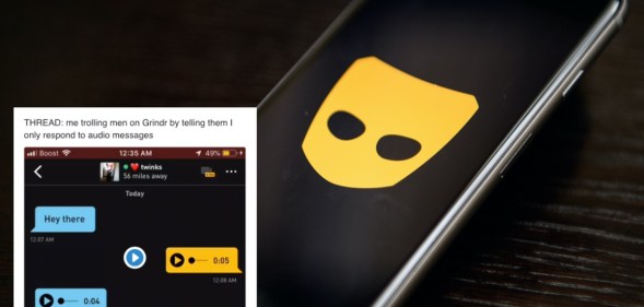 Twitter user Chase has been trolling Grindr guys in an amazing way. (Getty)