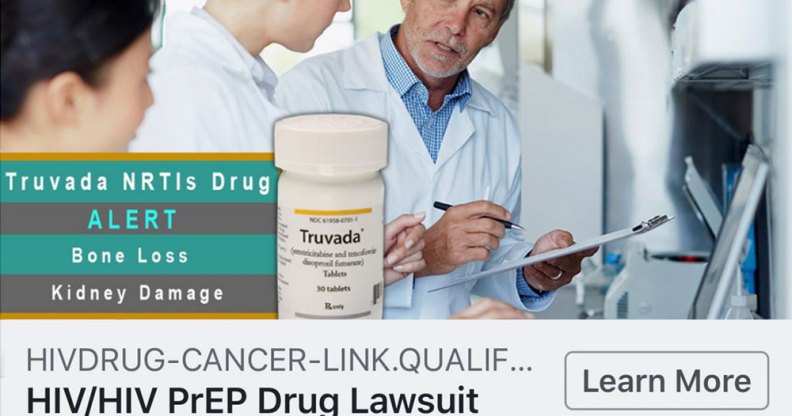 One of the PrEP Facebook adverts.