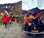 Around 20 people – essentially the island's entire population – attended South Georgia's first Pride last month. (Katharine Ganly)