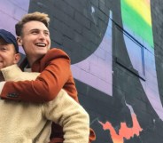 Christopher McKinney (left) with his husband Nicholas Clark