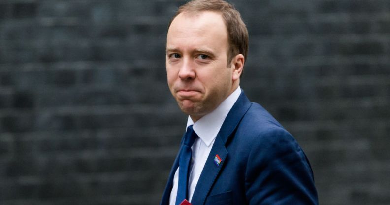 Health secretary Matt Hancock celebrated a drop in HIV transmissions and got an immediate response