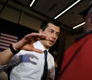 Democratic presidential candidate Pete Buttigieg on a campaign stop in Iowa