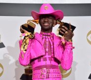 Lil Nas X wins big at the Grammys in all-pink Versace dominatrix outfit