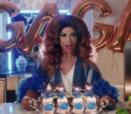Shangela served Lady Gaga cupcakes in the first trailer for the pair's Super Saturday Night performance. (Screen capture via Twitter)