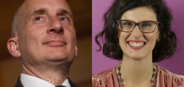 Lord Andrew Adonis (L) said there is no "story" in response to Layla Moran coming out as pansexual. (Peter Summers/Getty/PinkNews)