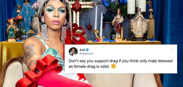 Drag Race alum Aja lit into RuPaul for "denying" trans women the chance to compete on the show. (Santiago Felipe/Getty Images)