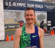 Chris Mosier at the starting line