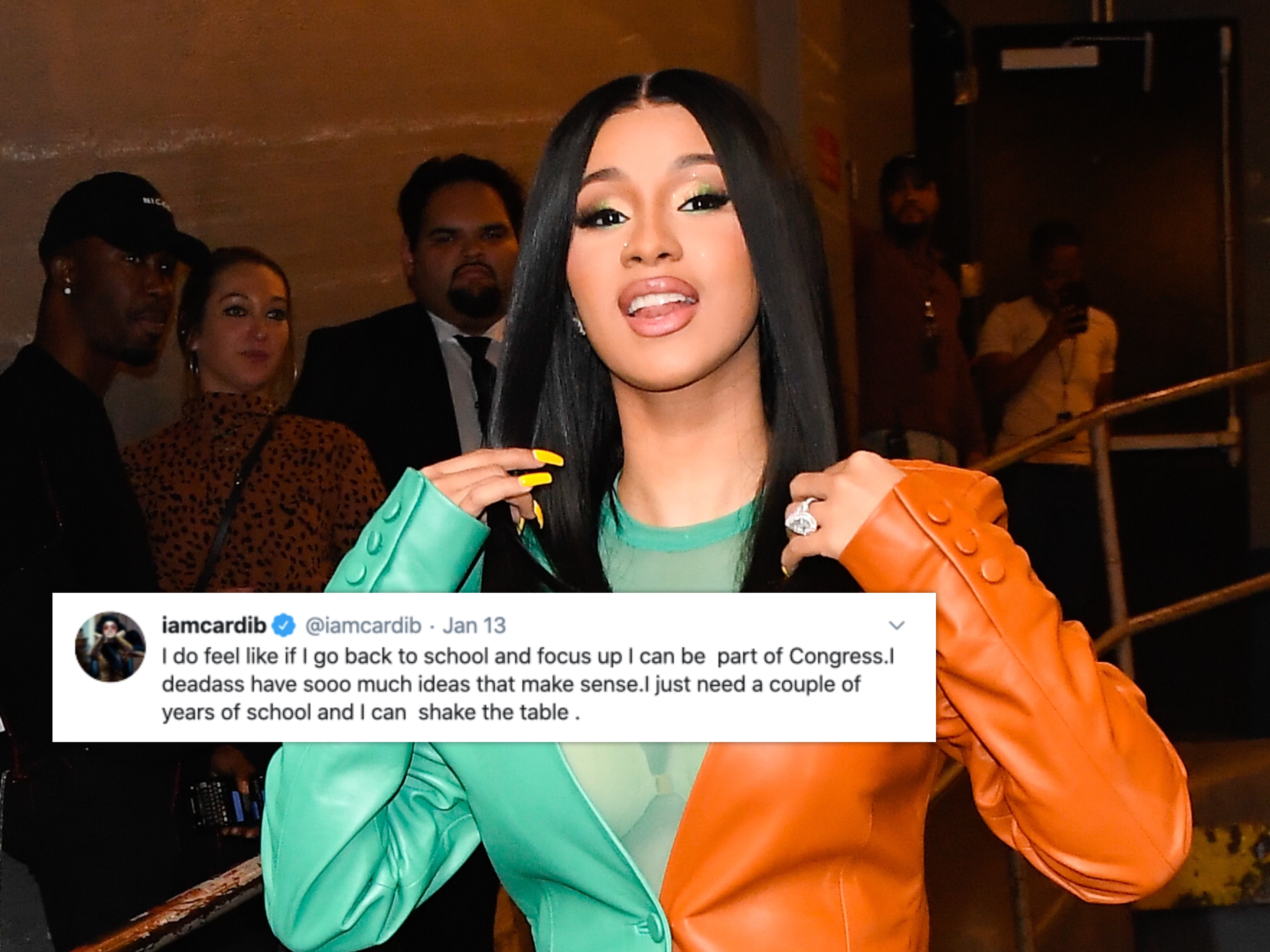 Cardi B teases running for Congress and Bernie supporters back her