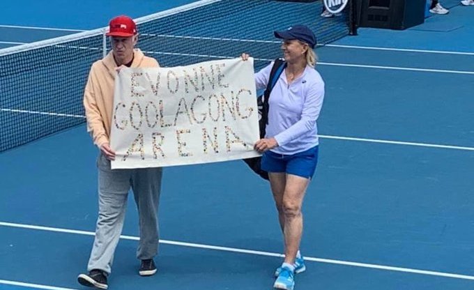 Martina Navratilova and John McEnroe sorry for protest at Margaret Court Arena