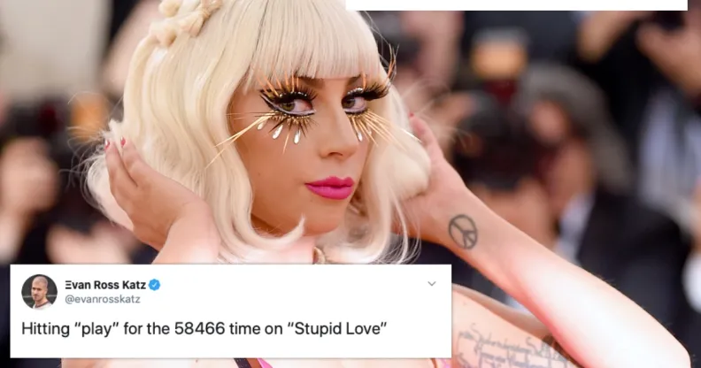 Lady Gaga fans were sufficiently gagged after a leak of her new song, 'Stupid Love', leaked. (Jamie McCarthy/Getty Images)