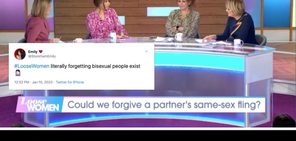 From L-R) Kaye Adams, Stacey Solomon, Nadia Sawalha and Jane Moore on Loose Women. (Screen capture via ITV)