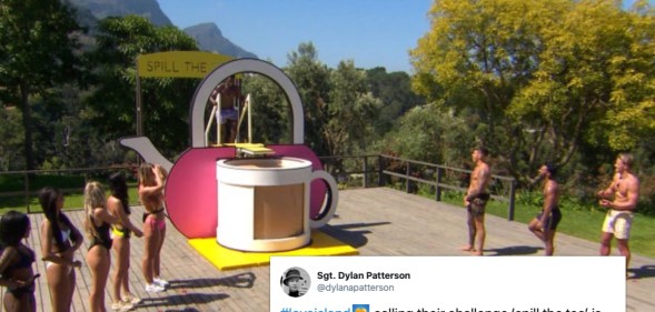 Love Island's Winter series featured a 'Spill The Tea' contest, prompting some criticism from LGBT+ fans. (Screen capture via ITV)