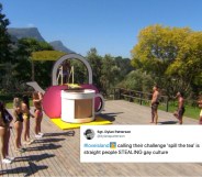 Love Island's Winter series featured a 'Spill The Tea' contest, prompting some criticism from LGBT+ fans. (Screen capture via ITV)