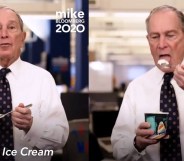 Michael Bloomberg celebrated his LGBT+ policy plan with some Big Gay Ice Cream