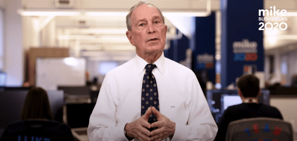 Democratic presidential candidate Michael Bloomberg
