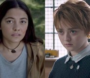 Blu Hunt and Maisie Williams in The New Mutants from Marvel