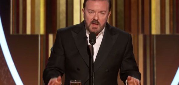 Ricky Gervais hosting the Golden Globes 2020