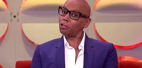RuPaul on the set of his talk show.