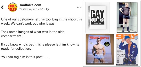 Toolfolks.com posted the message on its Facebook page