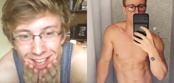 Tyler Oakley 10 years ago and now.
