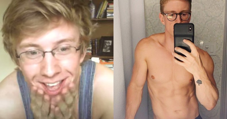 Tyler Oakley 10 years ago and now.