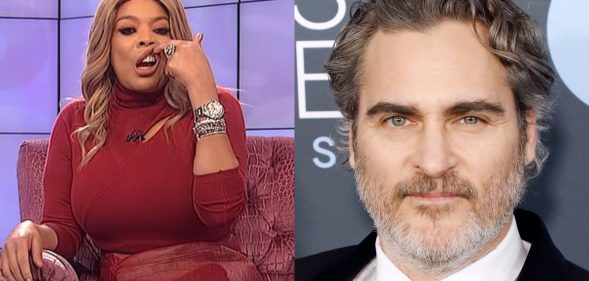Wendy William's (L) comments about actor Joaquin Phoenix have caused outage. (Screen capture via The Wendy Williams Show/Taylor Hill/Getty Images)
