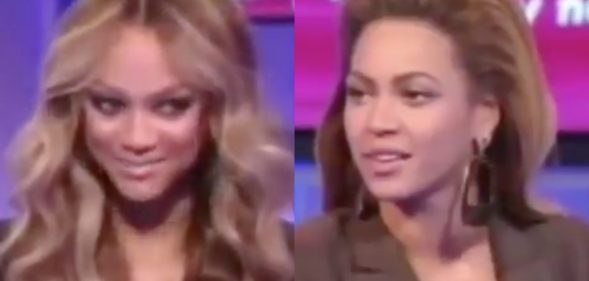 Tyra Banks is "sorry, not sorry" after her 2008 interview with Beyoncé went viral in 2020. (Screen captures via Twitter)
