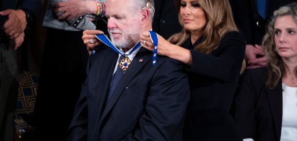 First Lady Melania Trump awards Rush Limbaugh the Presidential Medal of Freedom