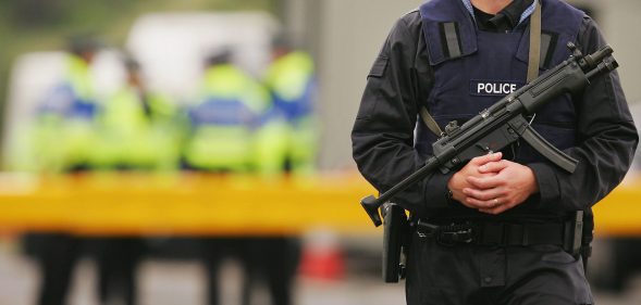 An armed Scotland Police officer. (Scott Barbour/Getty Images)